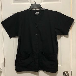 Landau Snap Front Scrub Top, Size Medium